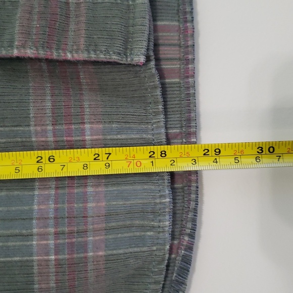 Tommy Bahama Men Plaid Corduroy Button Down Shirt Medium Green Long Sleeve Trail - Picture 5 of 11